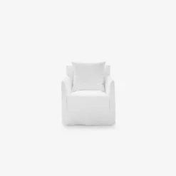 202 GERVASONI Gervasoni - Fauteuil Ghost n°04 - Lin Blanc
