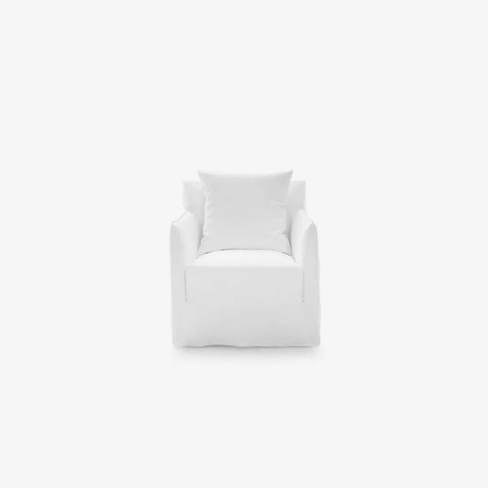 202 GERVASONI Gervasoni - Fauteuil Ghost n°04 - Lin Blanc