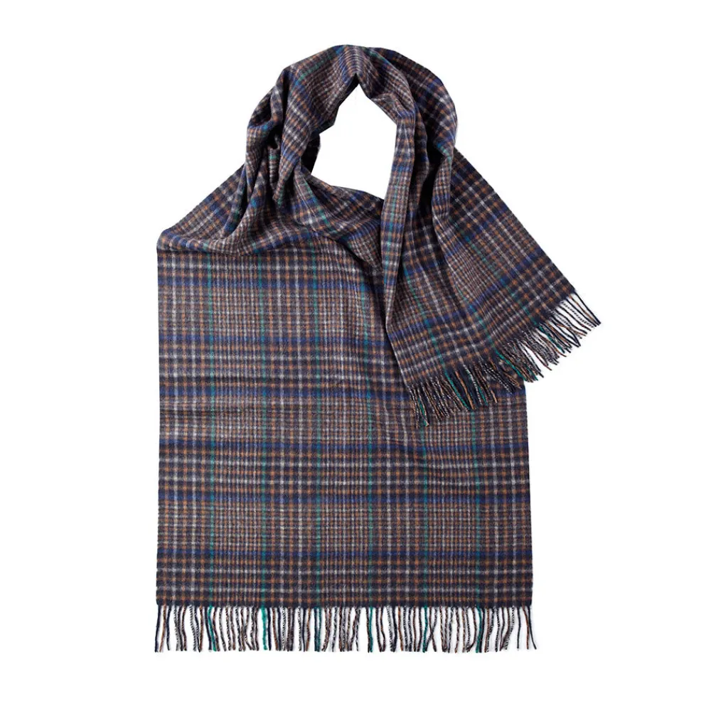 Women Glen Prince - Écharpe Carreaux - Bleu Gris