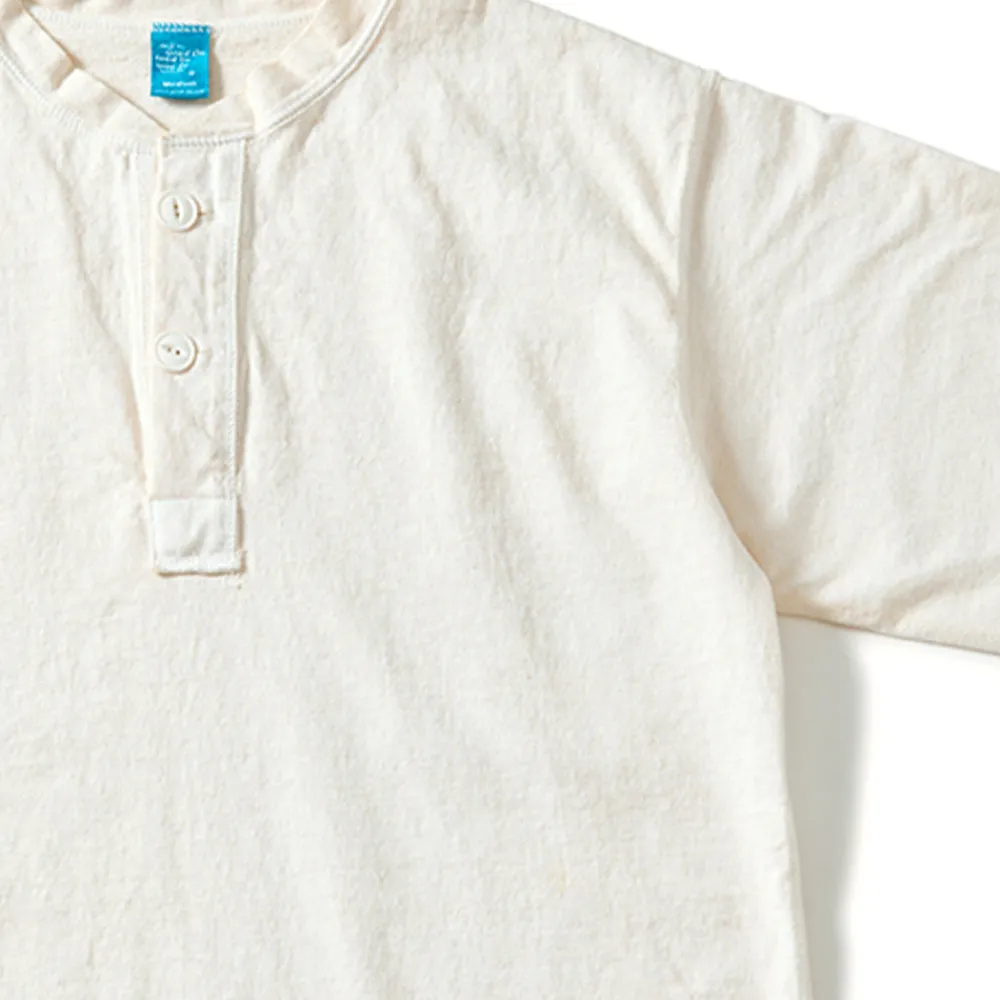 GOOD ON - T-Shirt Heavy Henley - Blanc