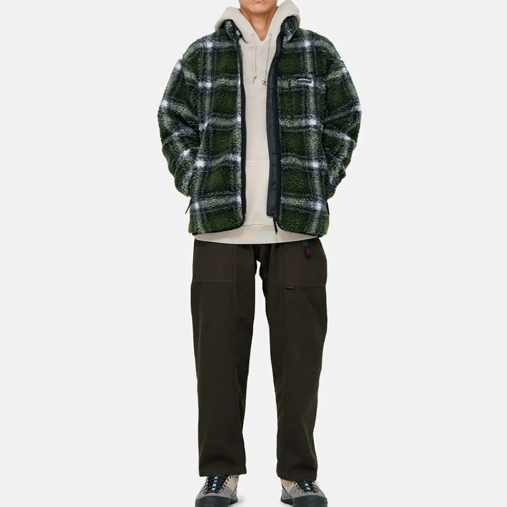 Gramicci - Veste Shadow Plaid Sherpa - Vert