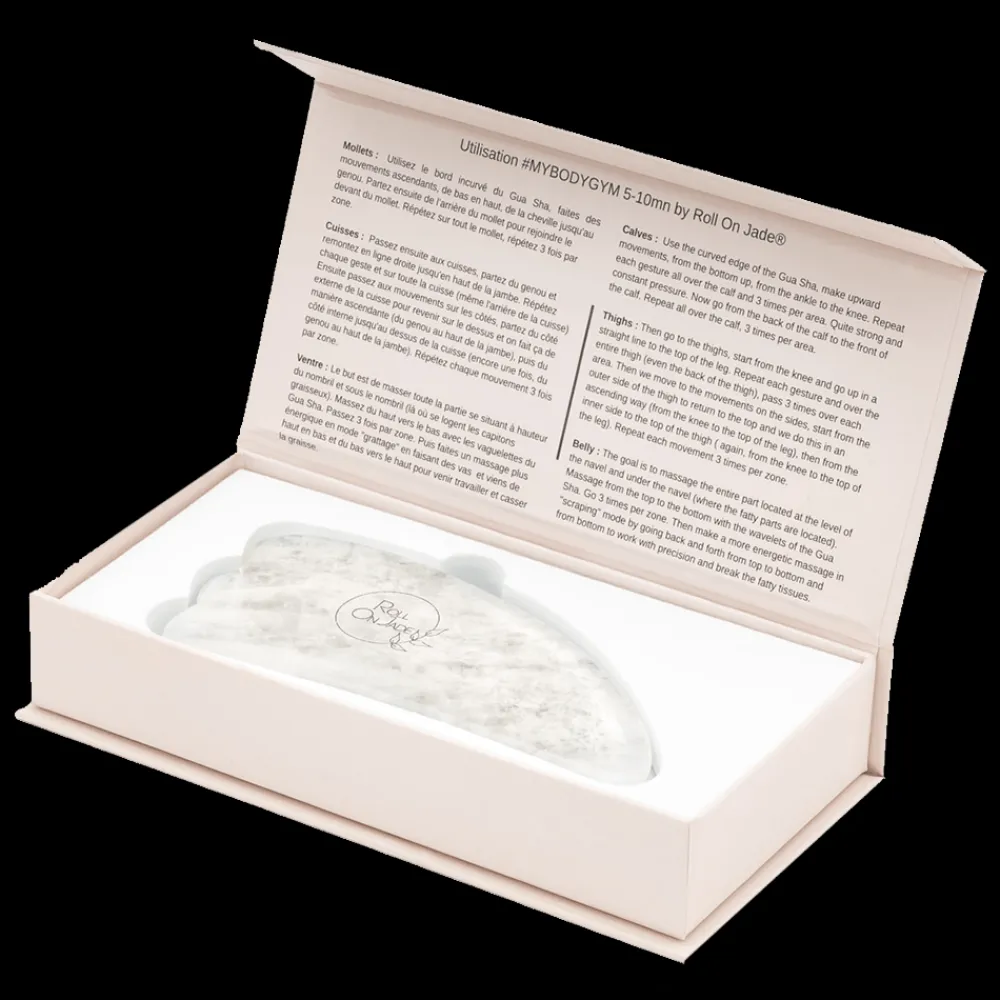 877 ROLL ON JADE Gua Sha en quartz pour le corps - Cristal - Roll on Jade