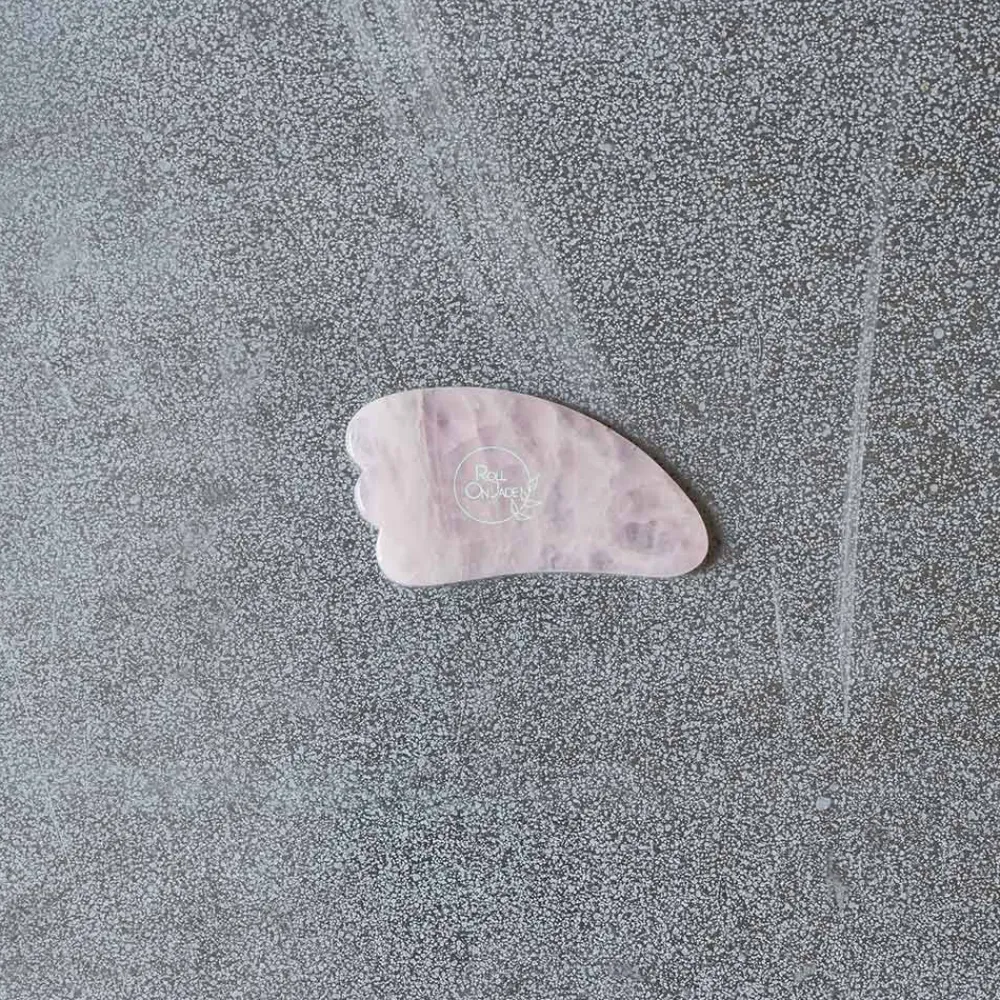 877 ROLL ON JADE Gua Sha Quartz - Rose - Roll on Jade