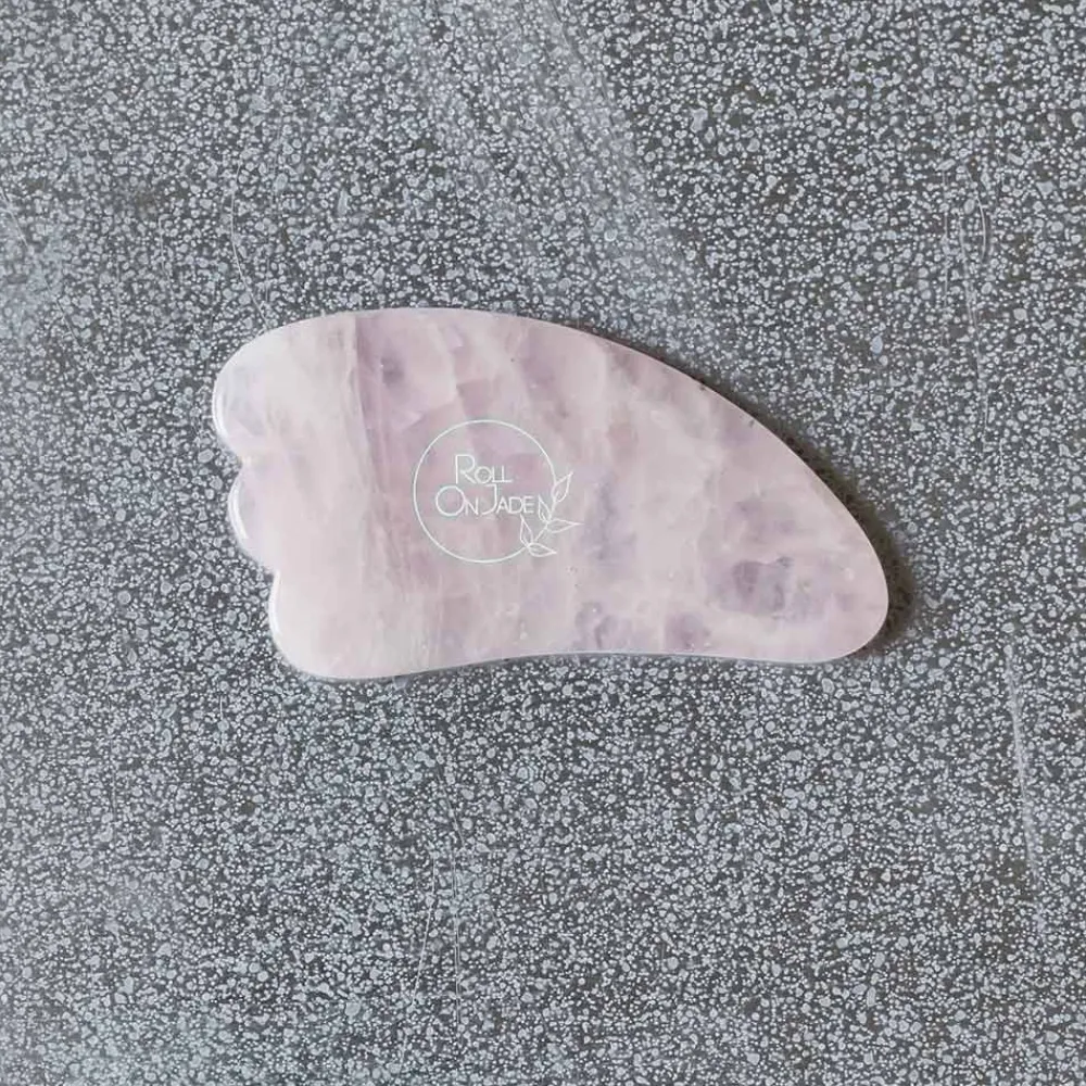 877 ROLL ON JADE Gua Sha Quartz - Rose - Roll on Jade