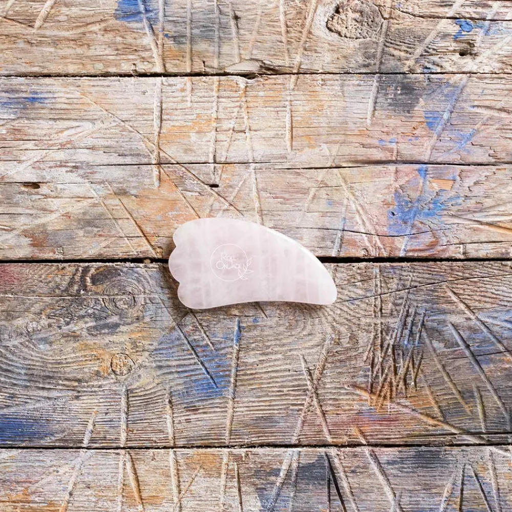 877 ROLL ON JADE Gua Sha Quartz - Rose - Roll on Jade
