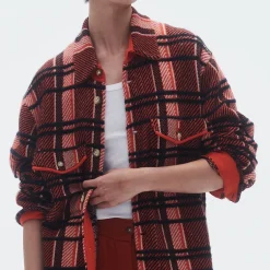 Women GUEST IN RESIDENCE - Chemise Plaid Work - Rouge