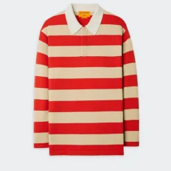 Women GUEST IN RESIDENCE - Pull Stripe Rugby - Dune & Rouge