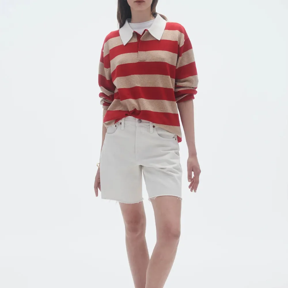 Women GUEST IN RESIDENCE - Pull Stripe Rugby - Dune & Rouge