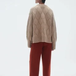 Women GUEST IN RESIDENCE - Pull Wavy Cozy Crew - Dune