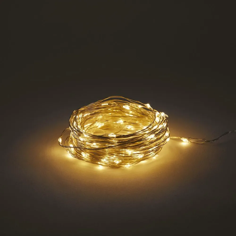099 LOTTI Guirlande lumineuse 12 m - 120 LED - Argent