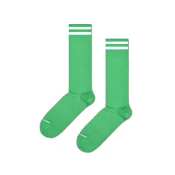 Women HAPPY SOCKS - Chaussettes Hautes Solid Sneaker - Vert
