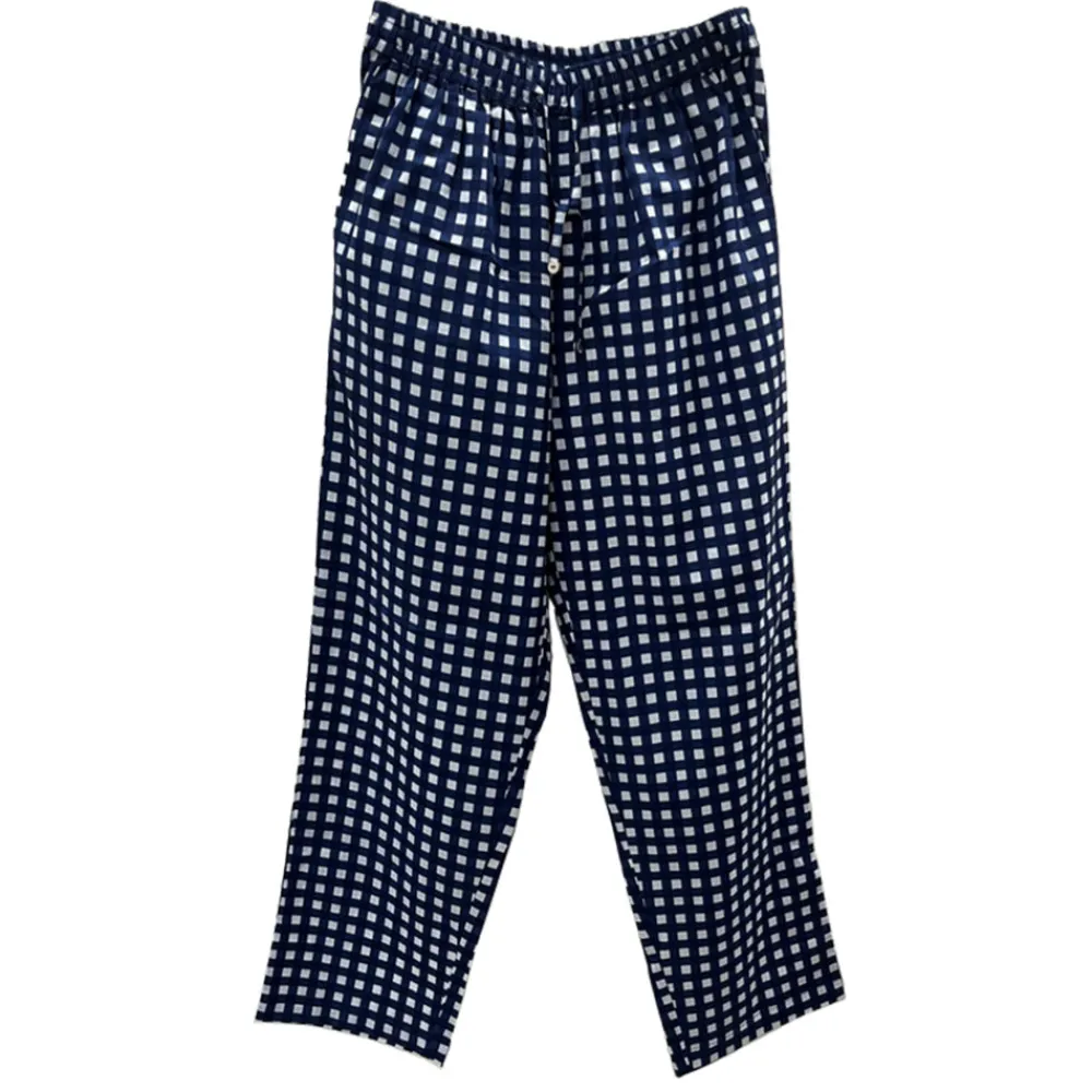 Harago - Pantalon Carreaux - Bleu