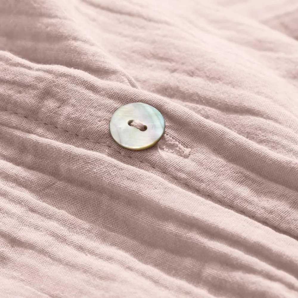 2100 GAZEX Housse de couette en gaze de coton - Rose de Bagatelle