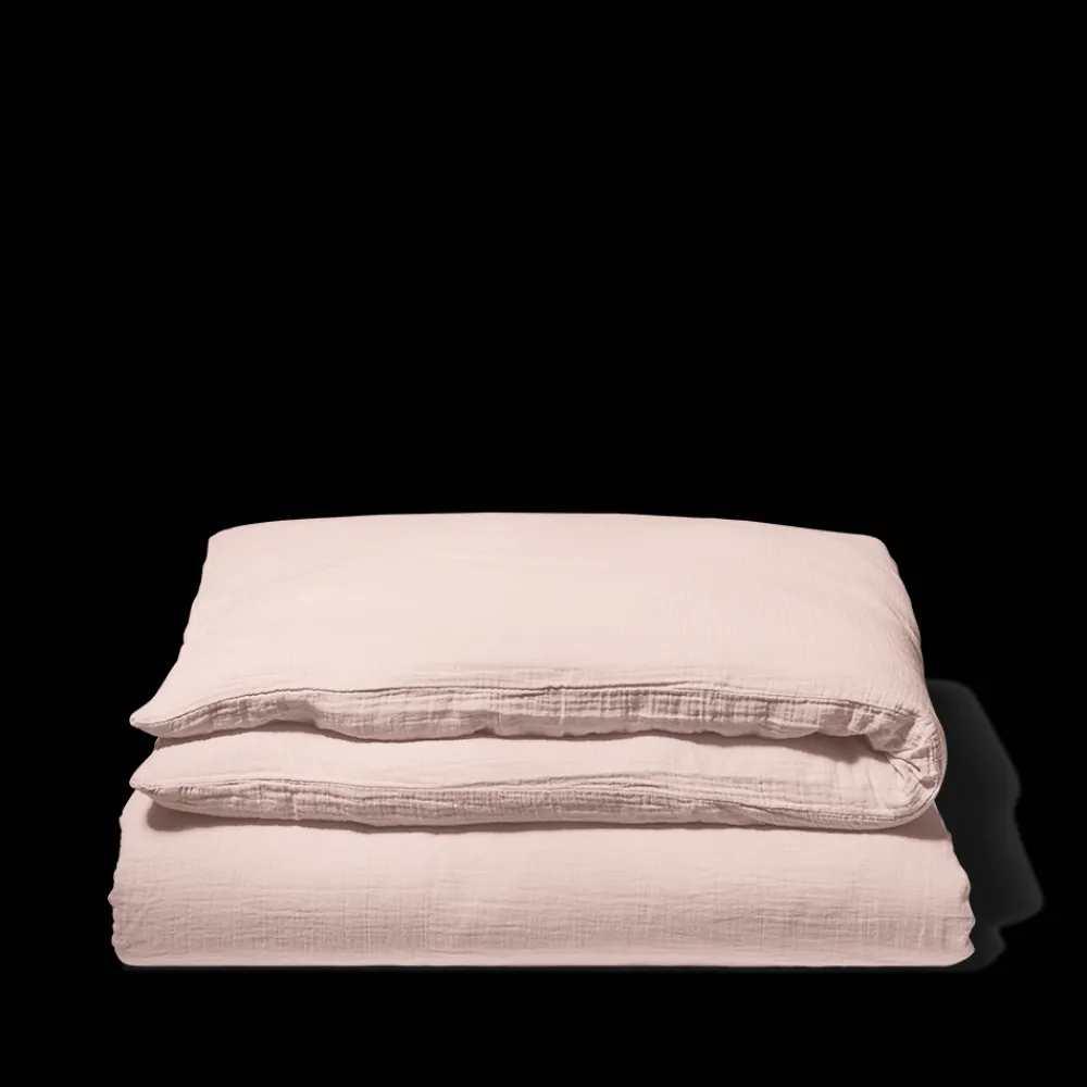 2100 GAZEX Housse de couette en gaze de coton - Rose de Bagatelle