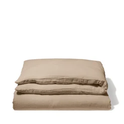 2100 GAZEX Housse de couette en gaze de coton - Beige Quai de Seine