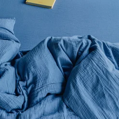 2100 GAZEX Housse de couette en gaze de coton - Bleu Pompidou