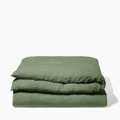 200 LINTEX Housse de couette en lin lavé - Vert d'Anduze