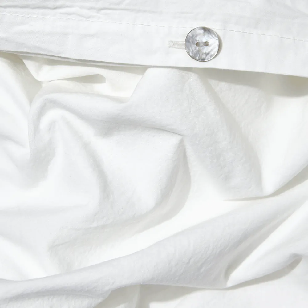 1700 COTEX Housse de couette en percale de coton - Blanc Craie