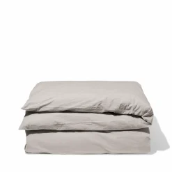 1700 COTEX Housse de couette en percale de coton - Gris Pavot