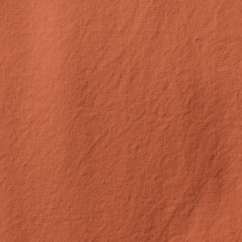 1700 COTEX Housse de couette en percale de coton - Rouge Ocre