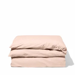 1700 COTEX Housse de couette en percale de coton - Rose des Sables