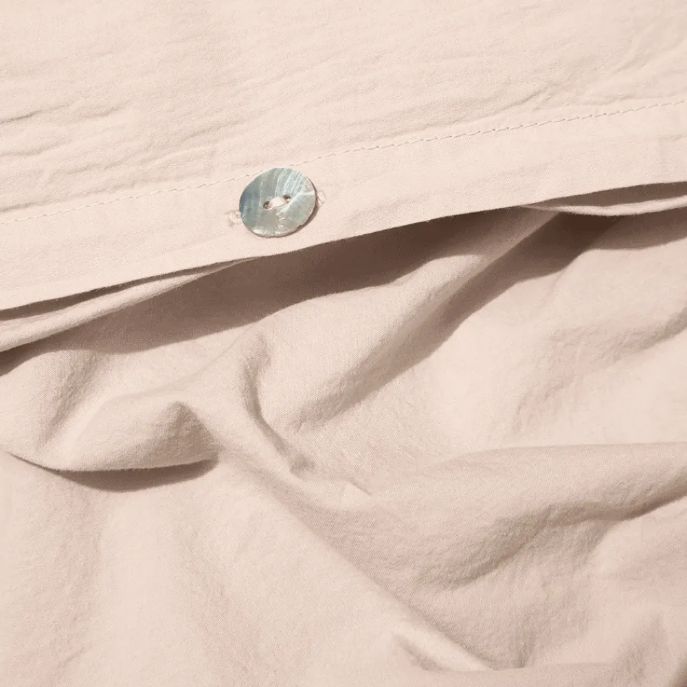 1700 COTEX Housse de couette en percale de coton - Rose des Sables