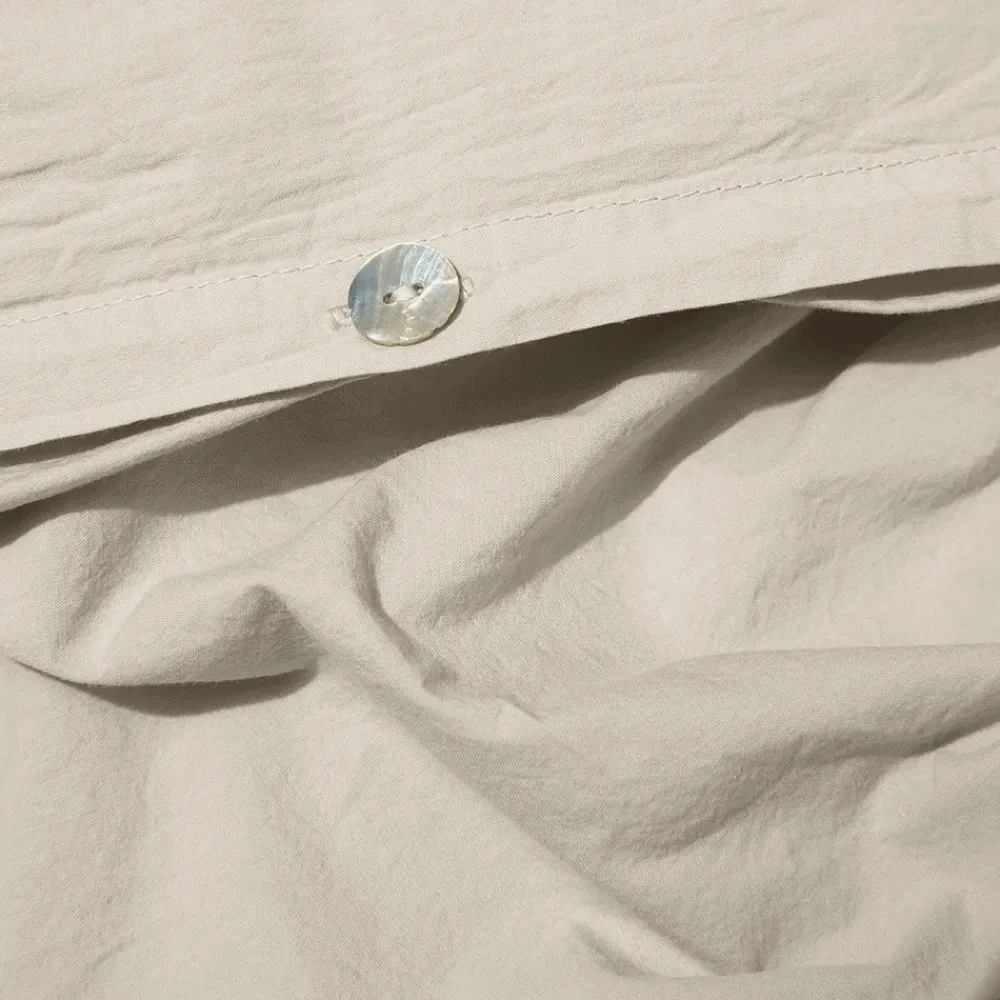 1700 COTEX Housse de couette en percale de coton - Beige Dune