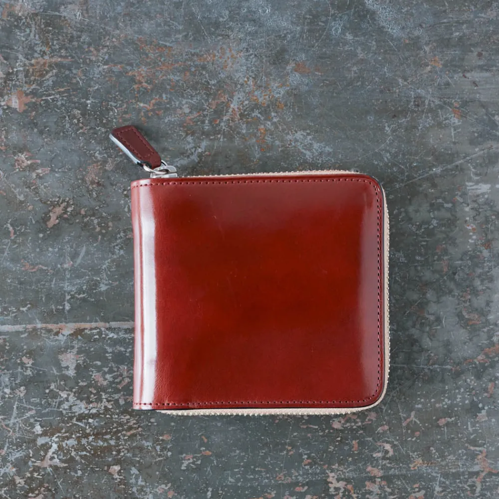 Women Il Bussetto x Merci - Portefeuille Bi-Fold Zip - Bordeaux