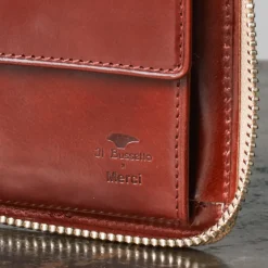 Women Il Bussetto x Merci - Portefeuille Bi-Fold Zip - Bordeaux