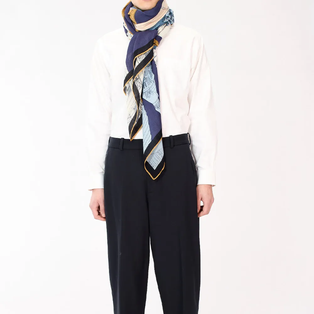 Women Inoui Editions - Echarpe Paris - Bleu