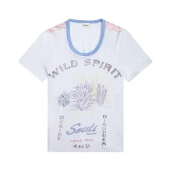 Women Isabel Marant -T-shirt Kiliann - Blanc & Bleu