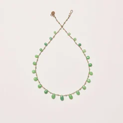 Women Ivarene - Collier Evergreen Drop & Beads - Vert