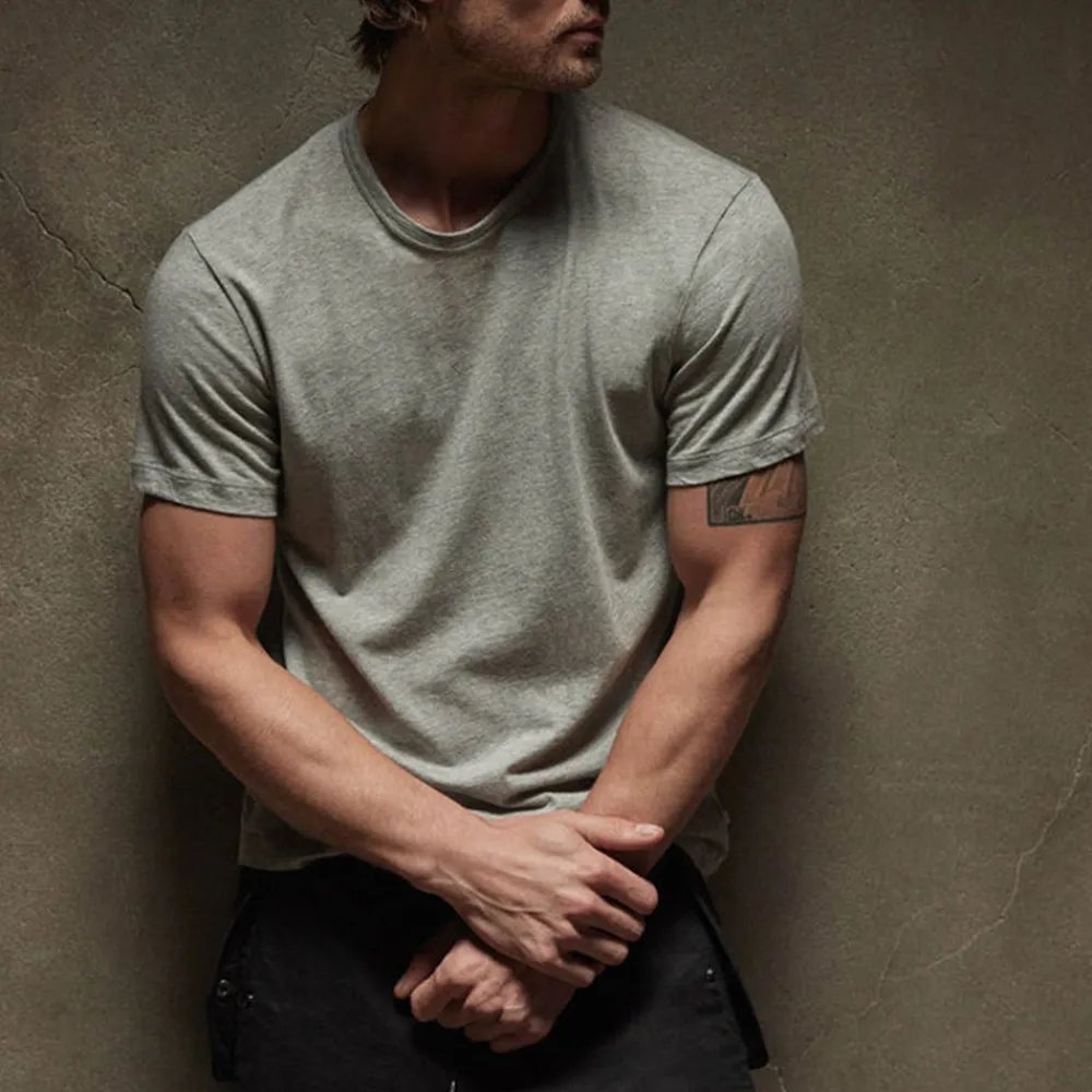 James Perse - T-Shirt S/S Crew Neck - Gris