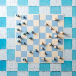Kids 1156 KUBBICK Jeu Échecs Bleu / Blanc graphique