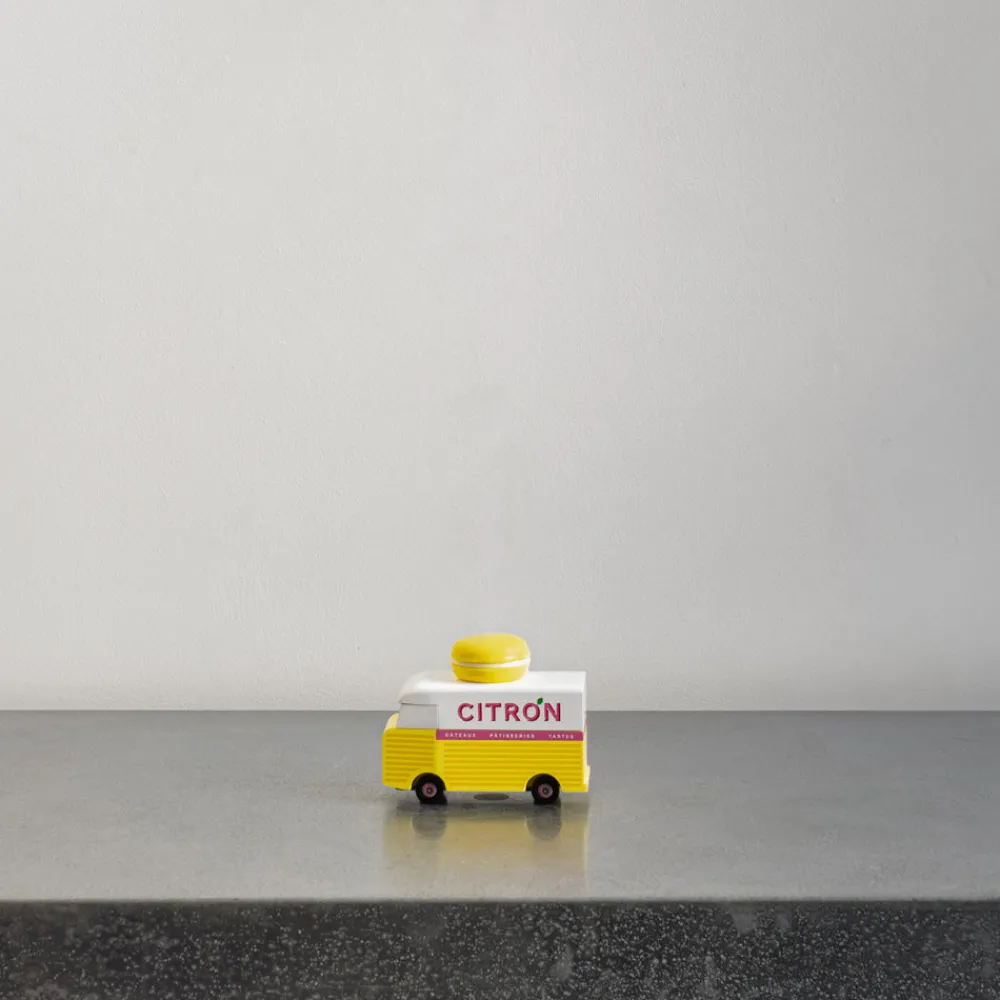 Kids 1499 CANDYLAB Jouet en bois - Yellow Macaron Van