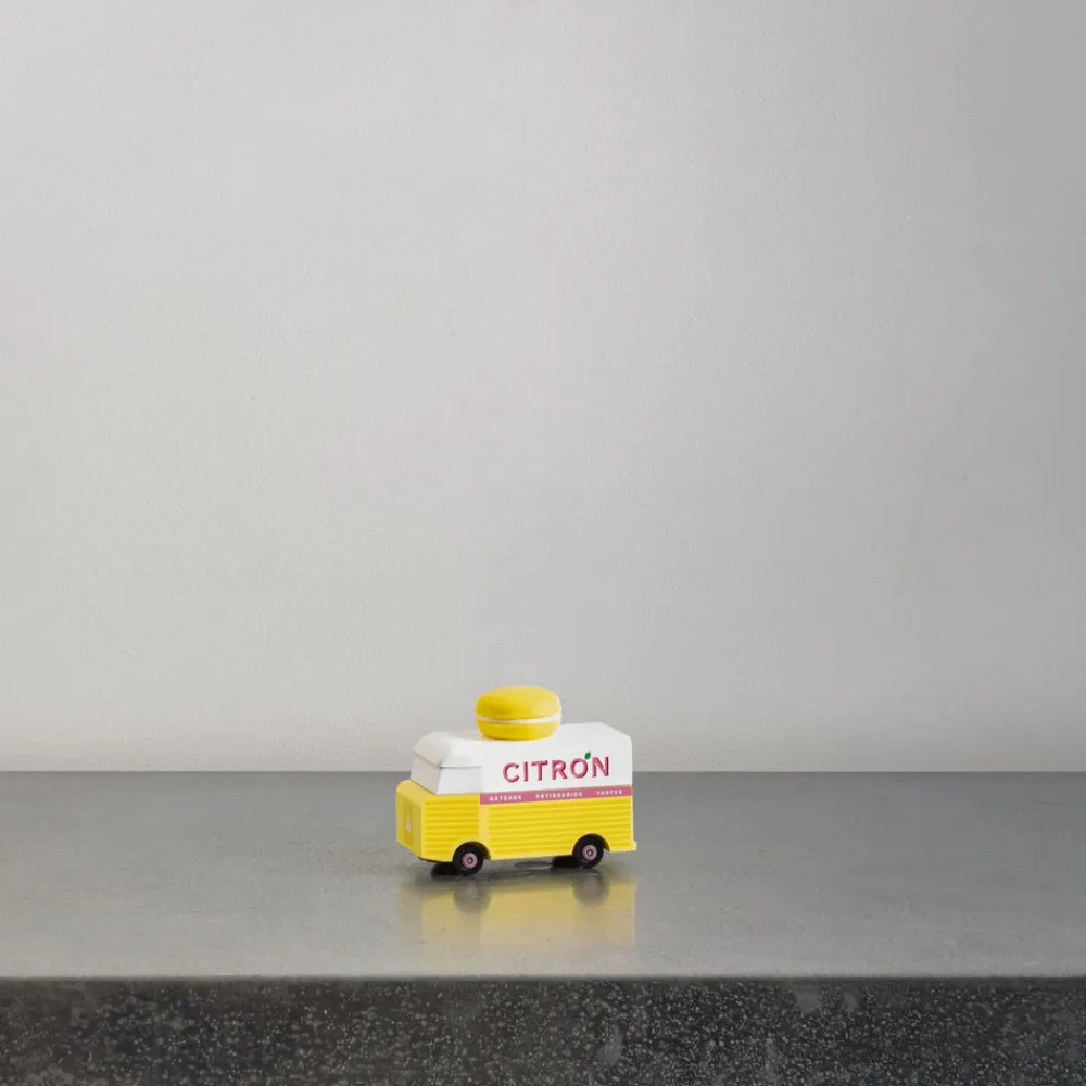 Kids 1499 CANDYLAB Jouet en bois - Yellow Macaron Van