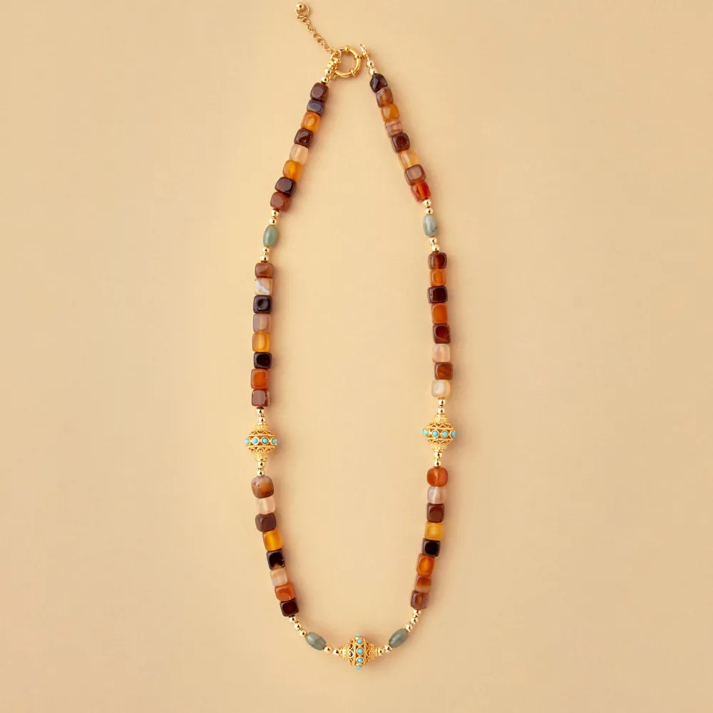 Women JUHU - Collier Ness - Marron