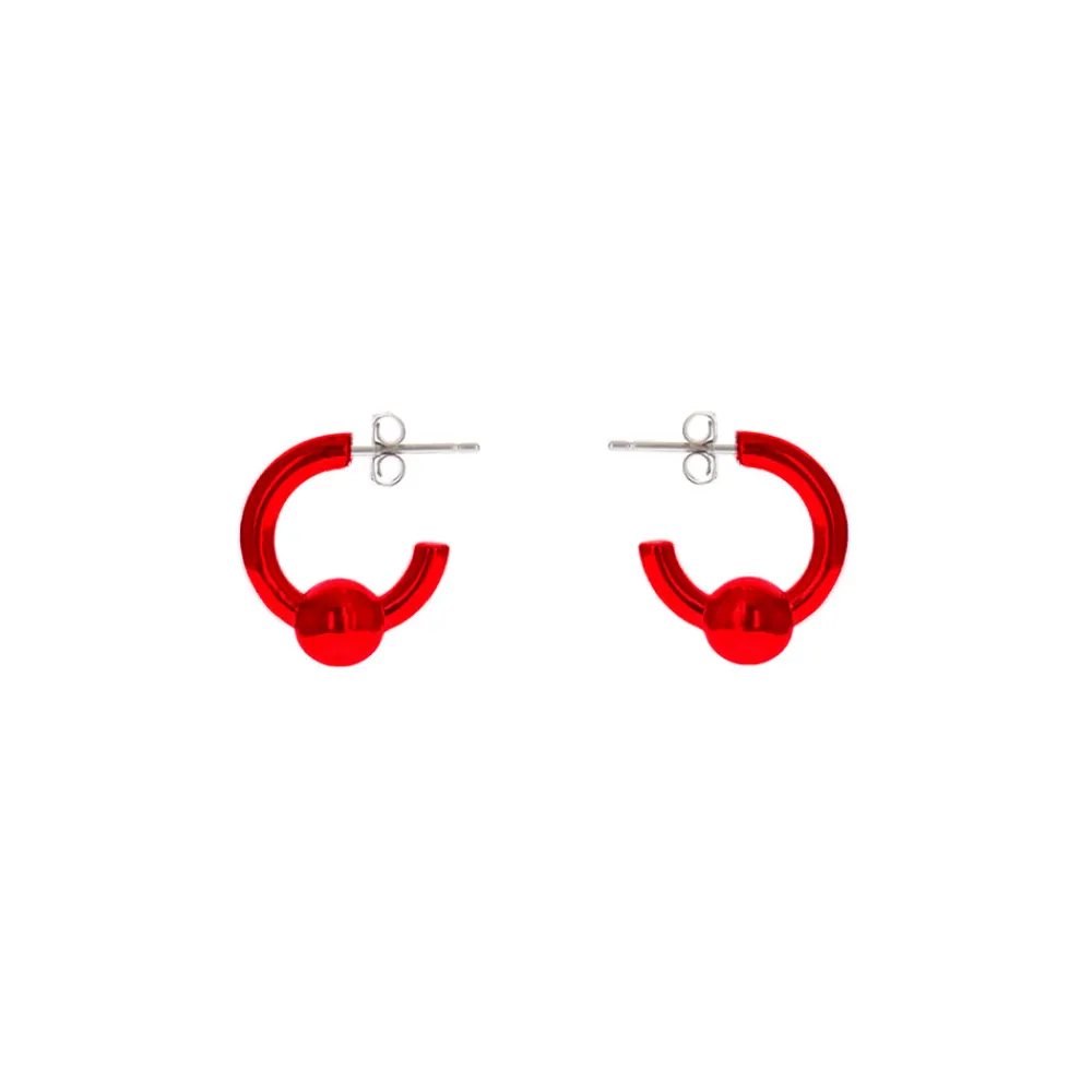 Women Justine Clenquet - Boucles d'oreilles Sam - Rouge