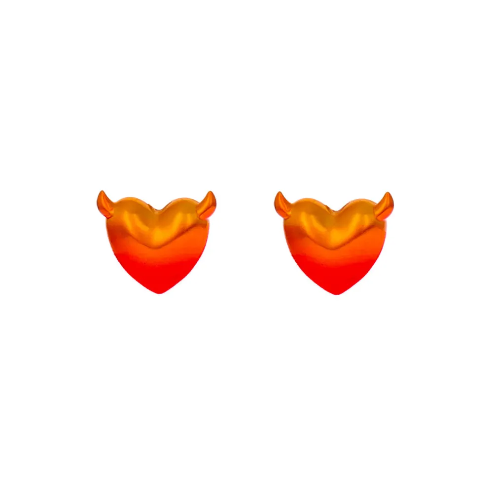 Women Justine Clenquet - Boucles d'oreilles Devil - Orange