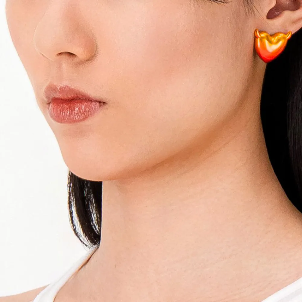 Women Justine Clenquet - Boucles d'oreilles Devil - Orange