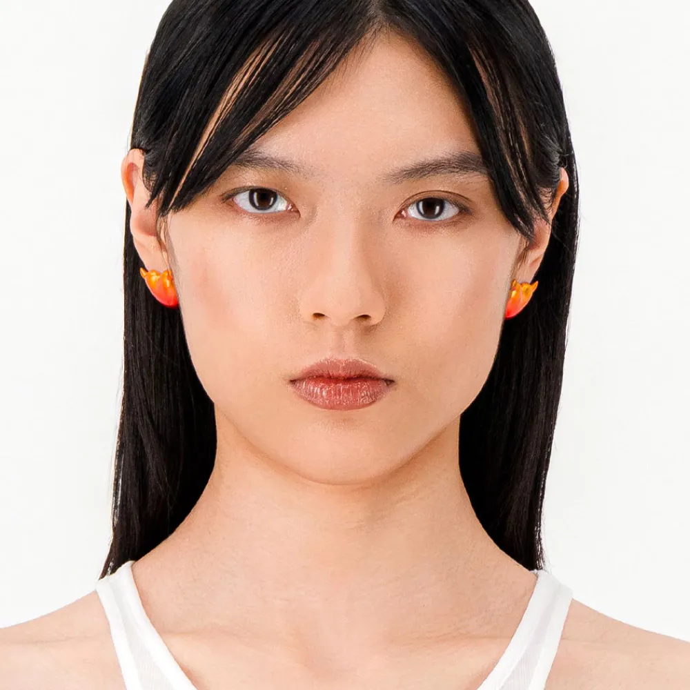 Women Justine Clenquet - Boucles d'oreilles Devil - Orange