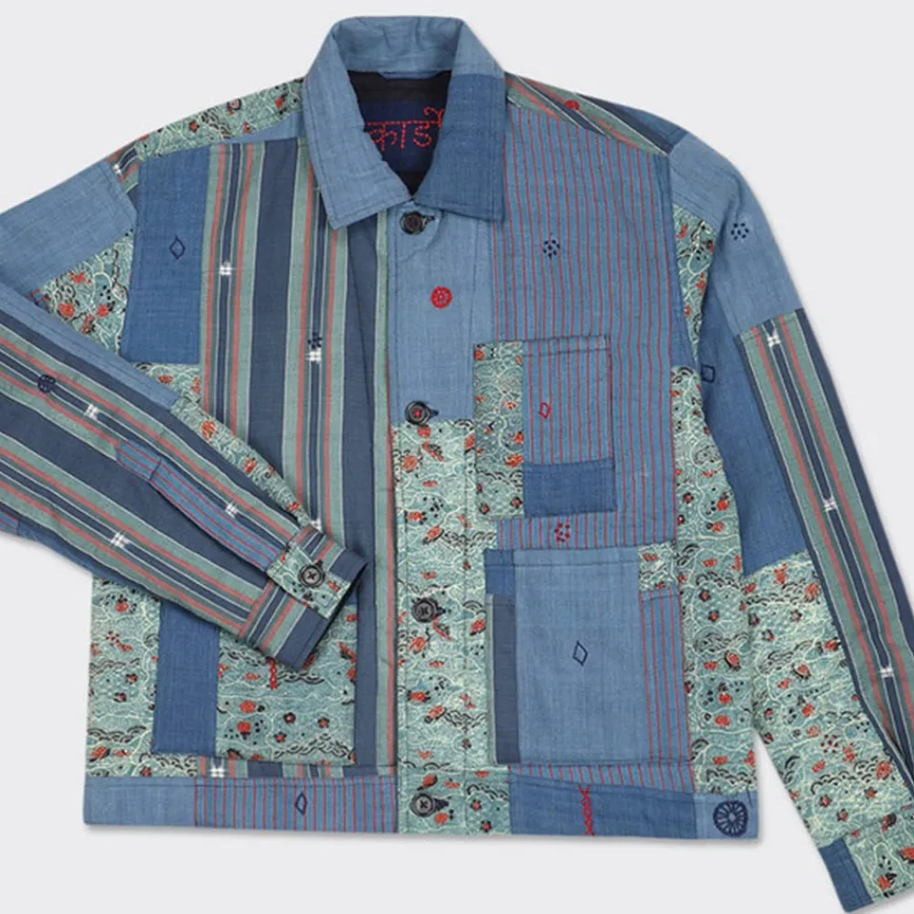 KARDO - Veste Chemise Bodhi - Bleu Patchwork