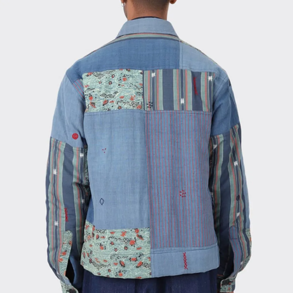 KARDO - Veste Chemise Bodhi - Bleu Patchwork