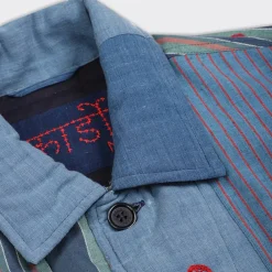 KARDO - Veste Chemise Bodhi - Bleu Patchwork