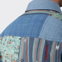 KARDO - Veste Chemise Bodhi - Bleu Patchwork