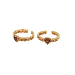 Women LA2L - Bague Sacha - Coeur Tréssé Amethyste