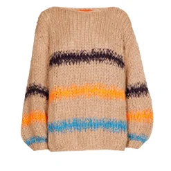 Women Les Tricots D'o Les Tricots D'o - Pull Rayé - Camel