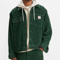 Levis Levi's - Veste Trucker Velours Sunrise - Vert