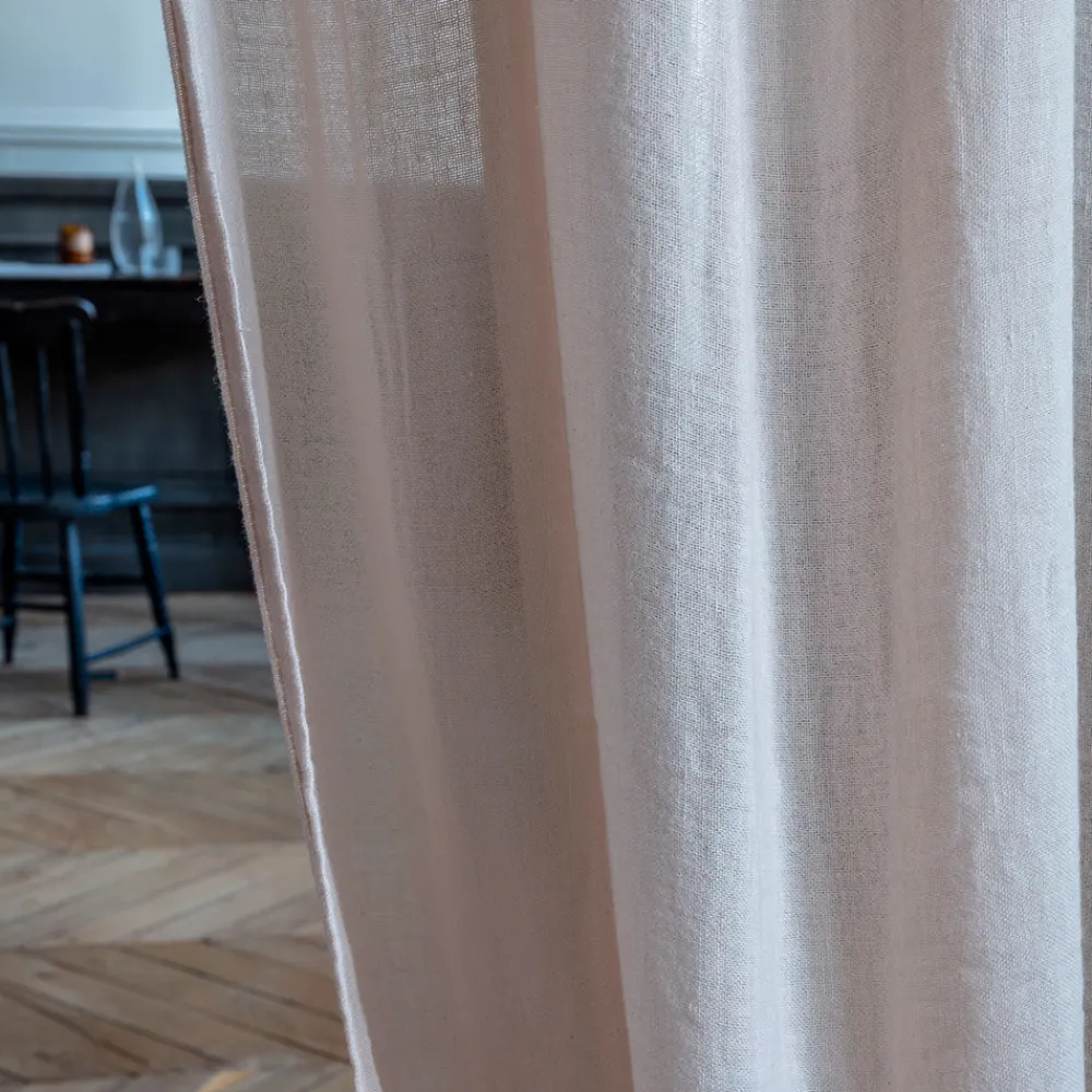 200 LINTEX Linen & cotton voile - Pink Beige