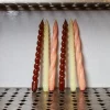 208 HAY Lot de 6 bougies Twist - Citron / Peche / Marron